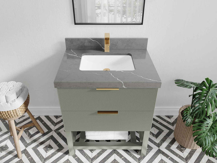 Catalina 30 in W x 22 in D Free Standing Reeded Single Sink Bathroom Vanity - photo 31