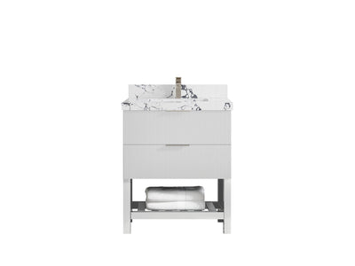 Catalina 30 in W x 22 in D Free Standing Reeded Single Sink Bathroom Vanity - Willow Bath and Vanity