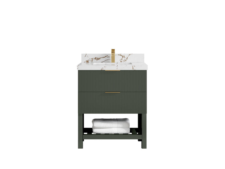 Catalina 30 in W x 22 in D Free Standing Reeded Single Sink Bathroom Vanity - photo 34