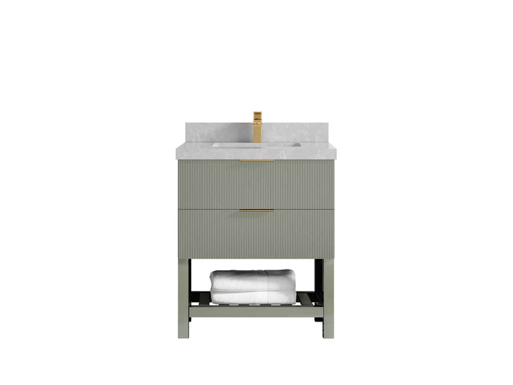 Catalina 30 in W x 22 in D Free Standing Reeded Single Sink Bathroom Vanity - photo 30