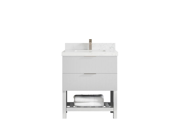 Catalina 30 in W x 22 in D Free Standing Reeded Single Sink Bathroom Vanity - photo 26