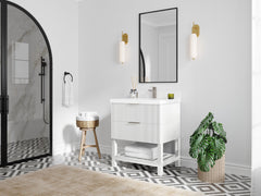 Catalina 30 in W x 22 in D Free Standing Reeded Single Sink Bathroom Vanity - photo 2