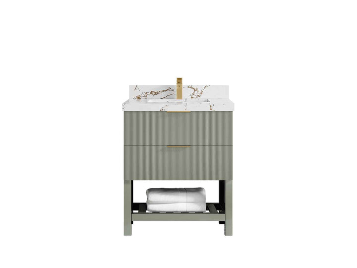 Catalina 30 in W x 22 in D Free Standing Reeded Single Sink Bathroom Vanity - photo 34