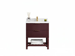 Catalina 30 in W x 22 in D Free Standing Reeded Single Sink Bathroom Vanity - photo 1