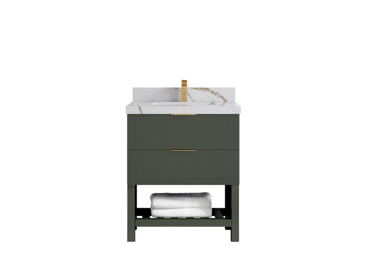 Catalina 30 in W x 22 in D Free Standing Reeded Single Sink Bathroom Vanity - photo 20