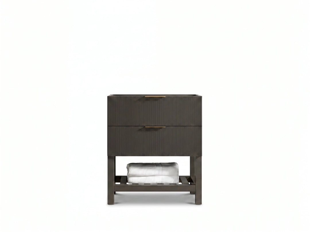 Catalina 30 in W x 22 in D Free Standing Reeded Single Sink Bathroom Vanity | 
              
                Urbane Bronze
                
                  
             - CAT_URB_WHQZ_30 - photo №4