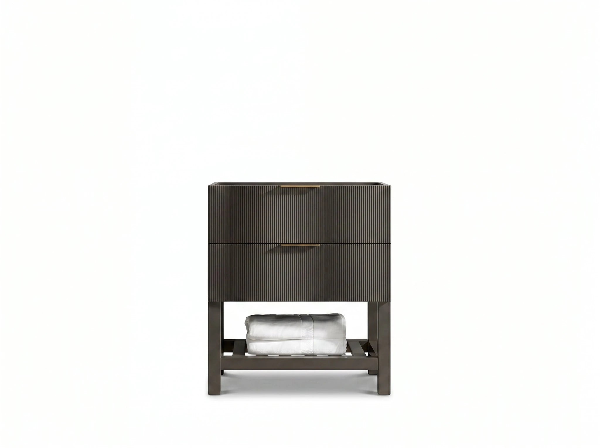 Catalina 30 in W x 22 in D Free Standing Reeded Single Sink Bathroom Vanity - Willow Bath and Vanity