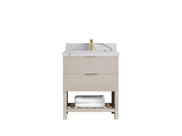Catalina 30 in W x 22 in D Free Standing Reeded Single Sink Bathroom Vanity - photo 11