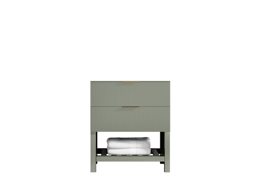 Catalina 30 in W x 22 in D Free Standing Reeded Single Sink Bathroom Vanity - Willow Bath and Vanity