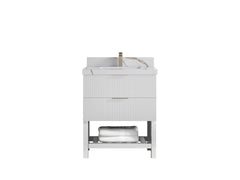 Catalina 30 in W x 22 in D Free Standing Reeded Single Sink Bathroom Vanity - photo 16