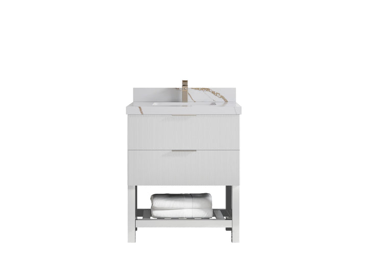 Catalina 30 in W x 22 in D Free Standing Reeded Single Sink Bathroom Vanity - photo 16