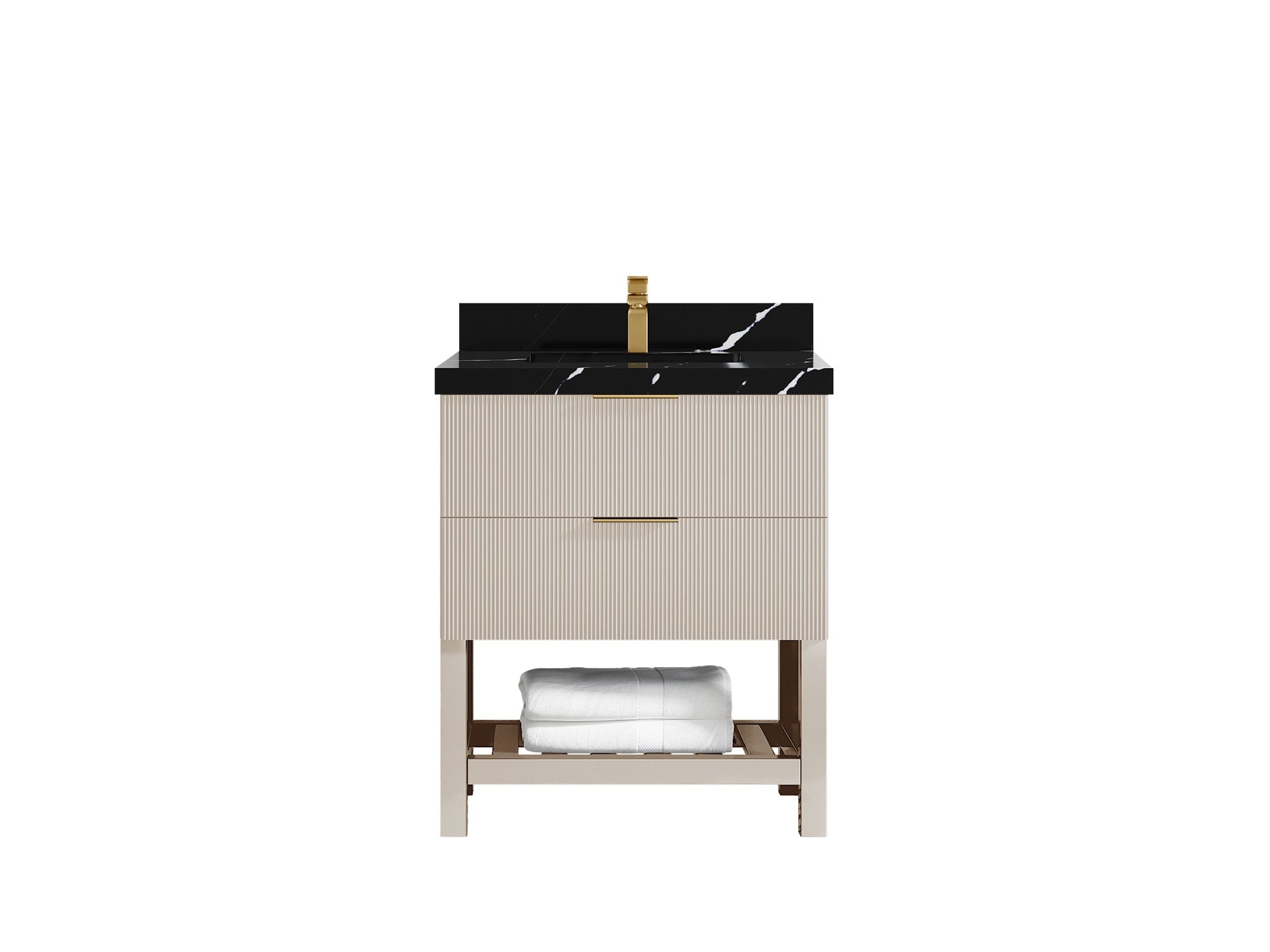 Catalina 30 in W x 22 in D Free Standing Reeded Single Sink Bathroom Vanity - Willow Bath and Vanity