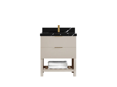 Catalina 30 in W x 22 in D Free Standing Reeded Single Sink Bathroom Vanity - Willow Bath and Vanity