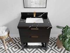 Catalina 30 in W x 22 in D Free Standing Reeded Single Sink Bathroom Vanity - photo 7