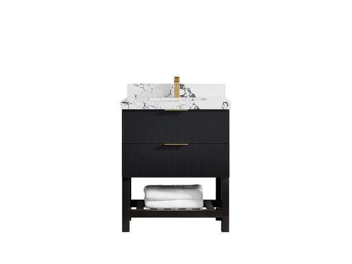 Catalina 30 in W x 22 in D Free Standing Reeded Single Sink Bathroom Vanity - photo 48