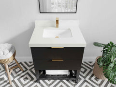 Catalina 30 in W x 22 in D Free Standing Reeded Single Sink Bathroom Vanity - photo 29