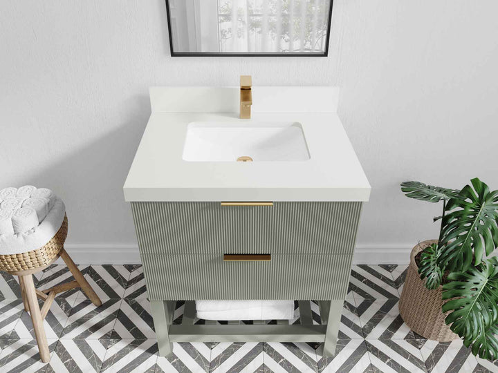 Catalina 30 in W x 22 in D Free Standing Reeded Single Sink Bathroom Vanity - photo 41