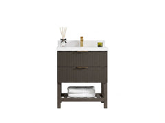Catalina 30 in W x 22 in D Free Standing Reeded Single Sink Bathroom Vanity - photo 1
