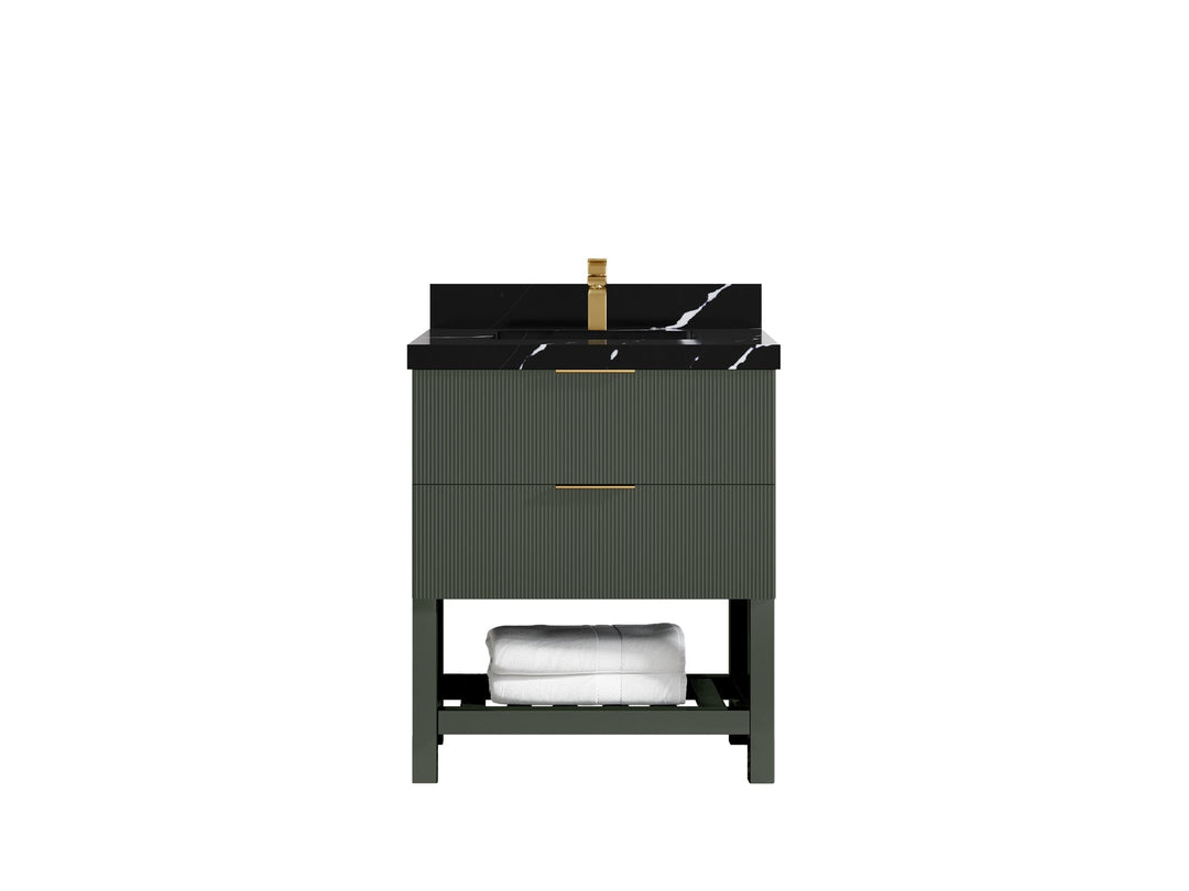 Catalina 30 in W x 22 in D Free Standing Reeded Single Sink Bathroom Vanity - Willow Bath and Vanity