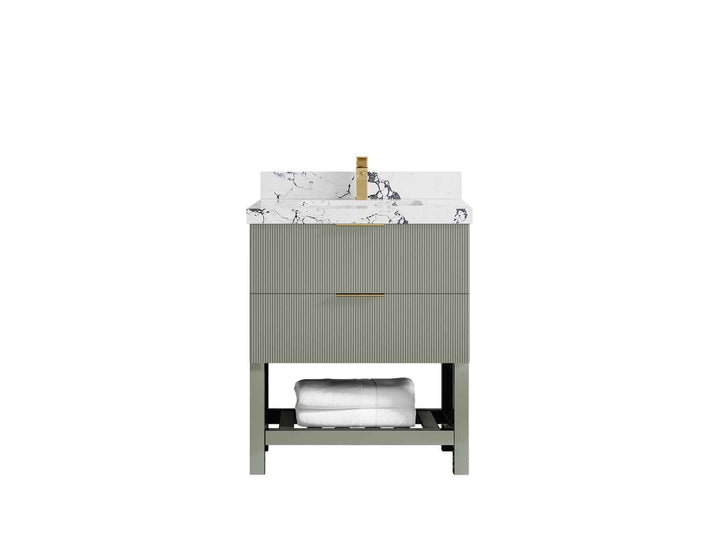Catalina 30 in W x 22 in D Free Standing Reeded Single Sink Bathroom Vanity - photo 38