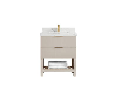 Catalina 30 in W x 22 in D Free Standing Reeded Single Sink Bathroom Vanity - Willow Bath and Vanity