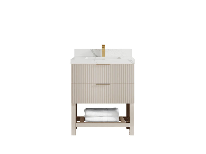 Catalina 30 in W x 22 in D Free Standing Reeded Single Sink Bathroom Vanity - photo 13