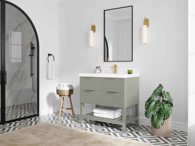 Catalina 36 in. W x 22 in. D Center Sink Bathroom Vanity - Willow Bath and Vanity