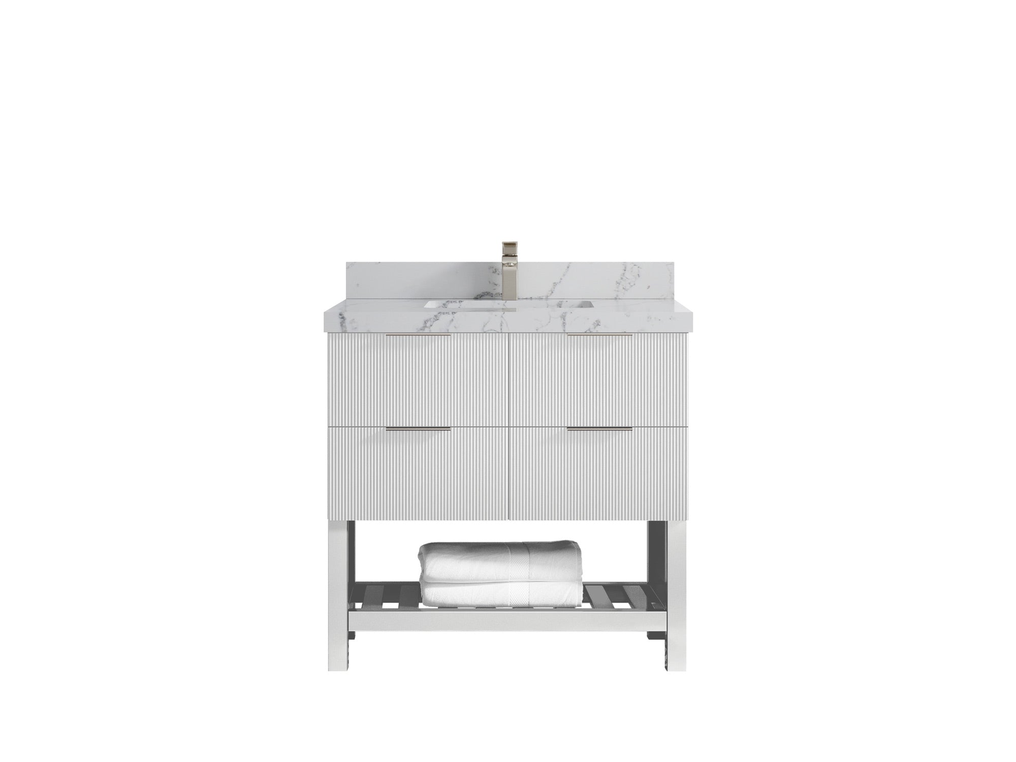 Catalina 36 in. W x 22 in. D Center Sink Bathroom Vanity - Willow Bath and Vanity