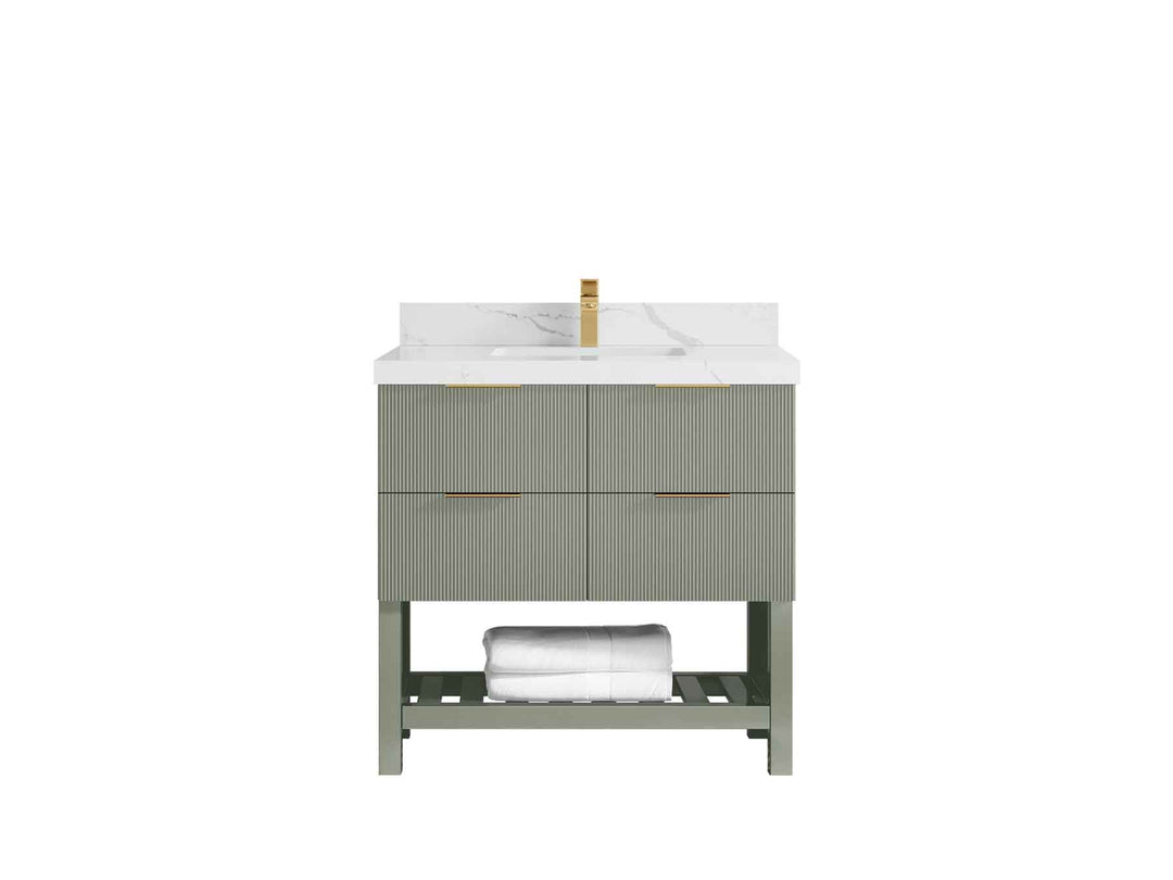 Catalina 36 in. W x 22 in. D Center Sink Bathroom Vanity - Willow Bath and Vanity