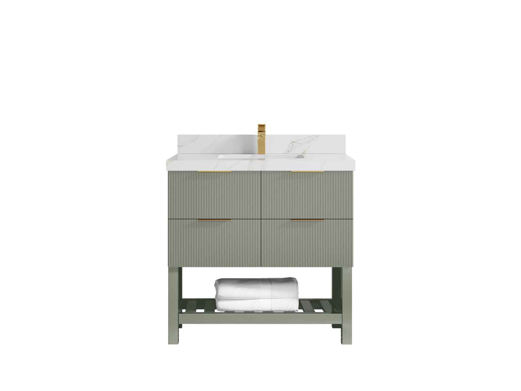 Catalina 36 in. W x 22 in. D Center Sink Bathroom Vanity - Willow Bath and Vanity