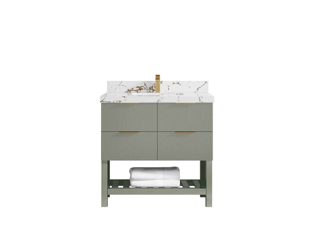 Catalina 36 in. W x 22 in. D Center Sink Bathroom Vanity - Willow Bath and Vanity