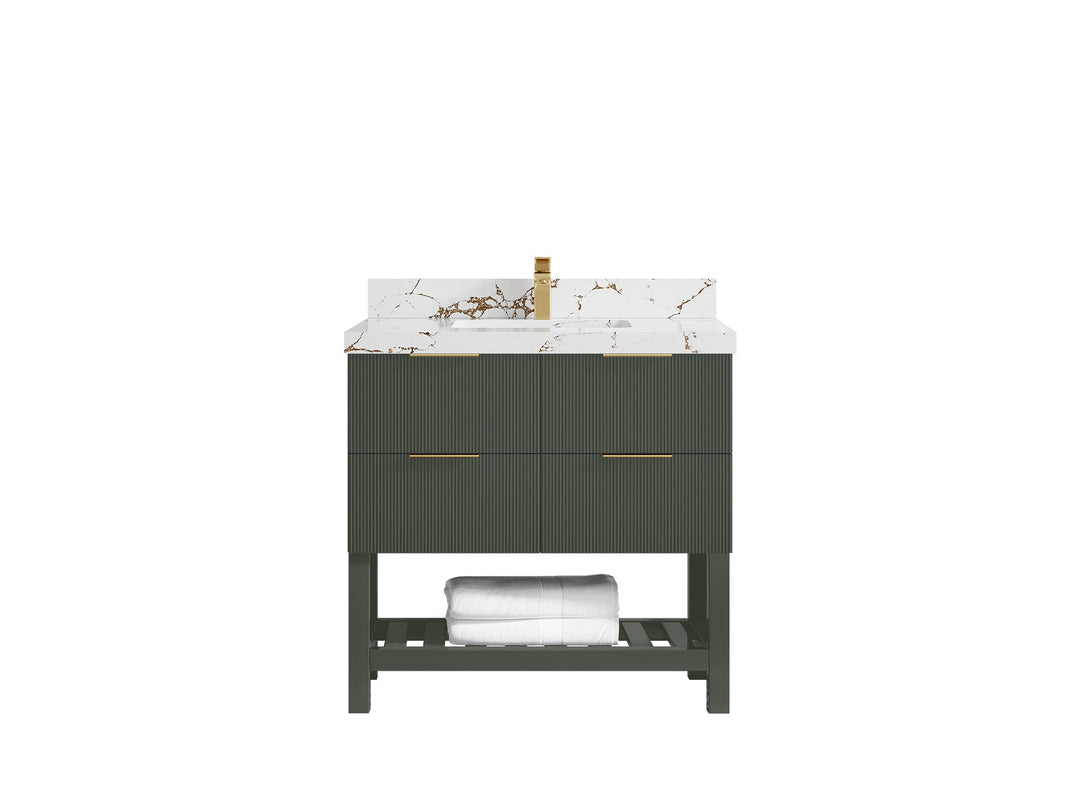 Catalina 36 in. W x 22 in. D Center Sink Bathroom Vanity - Willow Bath and Vanity
