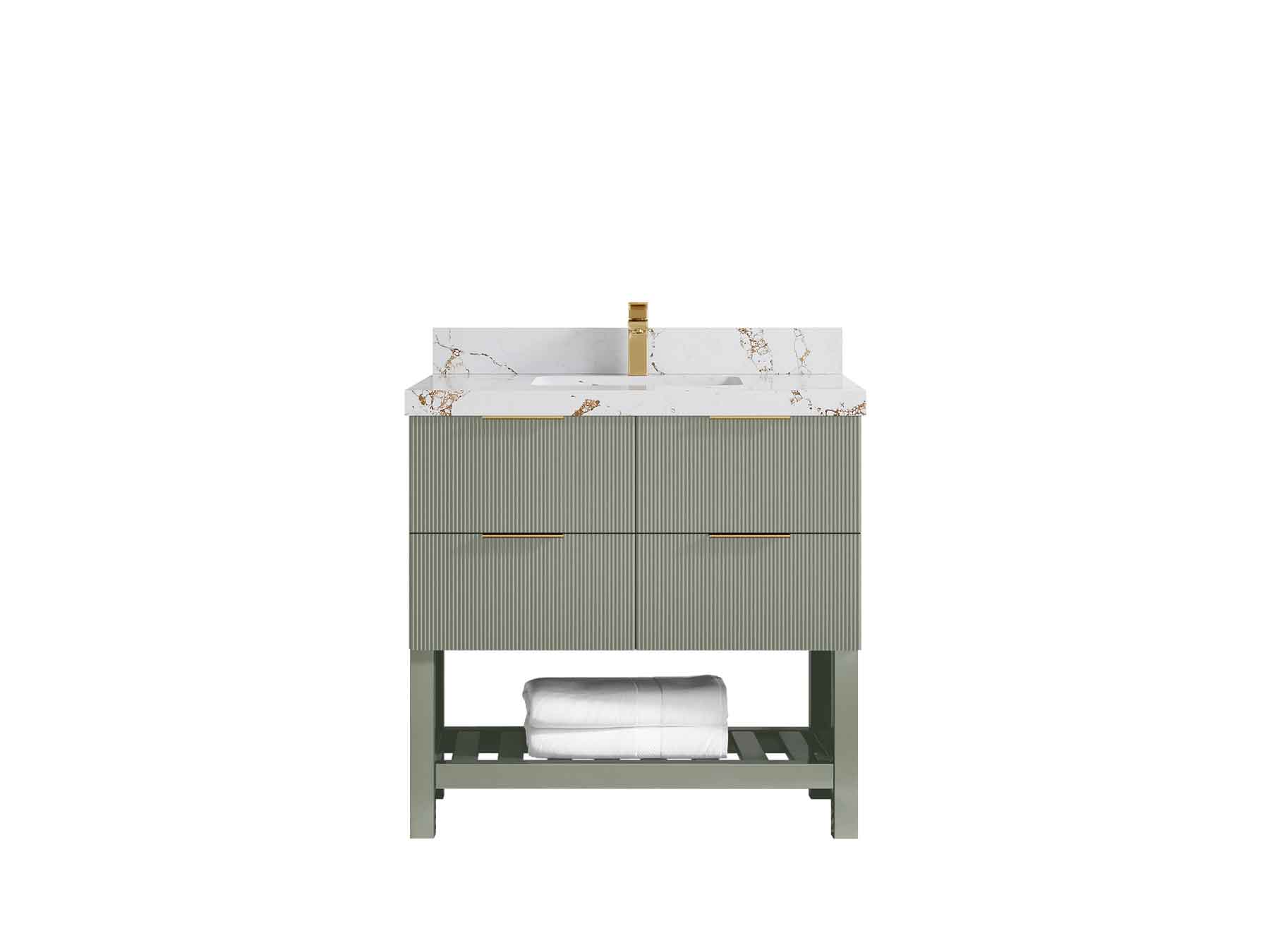 Catalina 36 in. W x 22 in. D Center Sink Bathroom Vanity - Willow Bath and Vanity