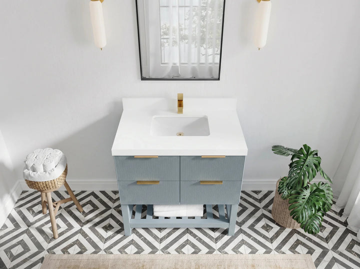 Catalina 36 in. W x 22 in. D Center Sink Bathroom Vanity - photo 2