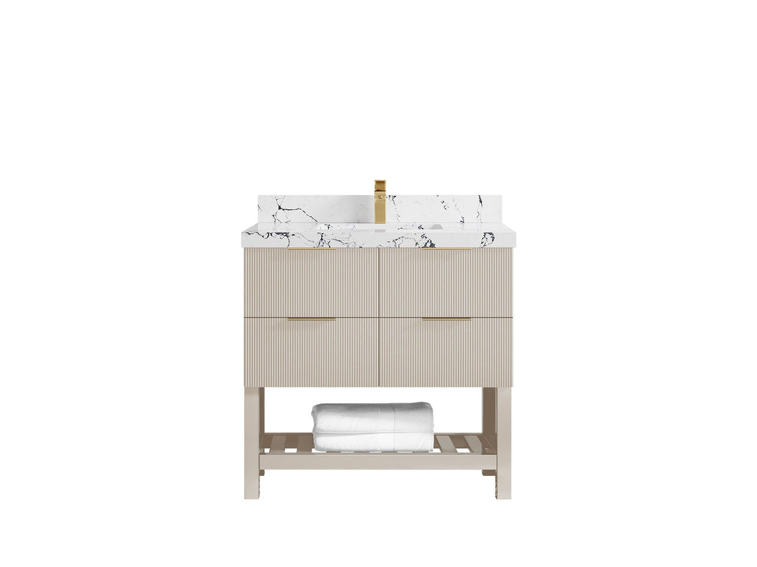 Catalina 36 in. W x 22 in. D Center Sink Bathroom Vanity - Willow Bath and Vanity