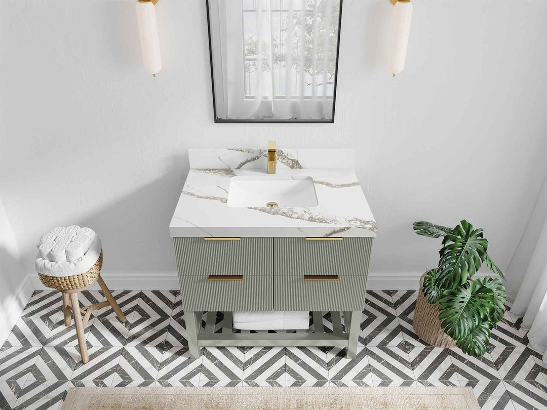 Catalina 36 in. W x 22 in. D Center Sink Bathroom Vanity - Willow Bath and Vanity