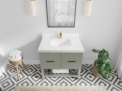 Catalina 36 in. W x 22 in. D Center Sink Bathroom Vanity - Willow Bath and Vanity