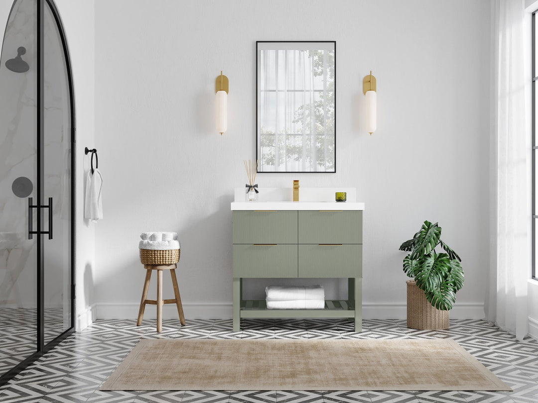 Catalina 36 in. W x 22 in. D Center Sink Bathroom Vanity - Willow Bath and Vanity