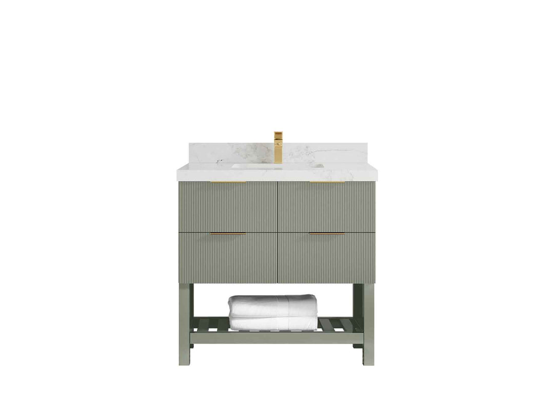 Catalina 36 in. W x 22 in. D Center Sink Bathroom Vanity - Willow Bath and Vanity