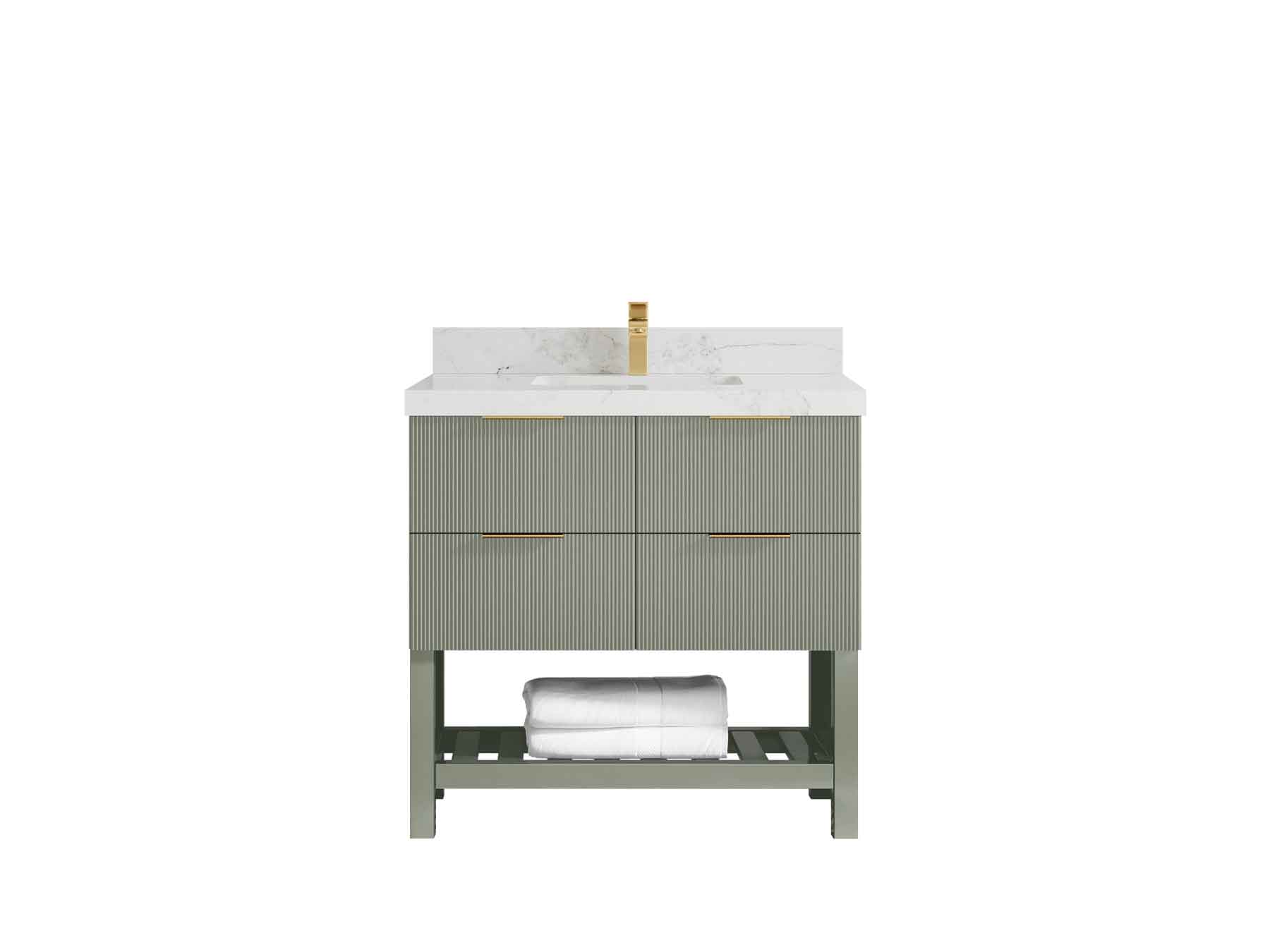Catalina 36 in. W x 22 in. D Center Sink Bathroom Vanity - Willow Bath and Vanity