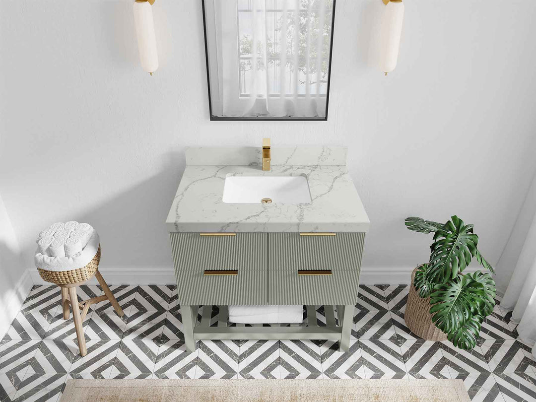 Catalina 36 in. W x 22 in. D Center Sink Bathroom Vanity - Willow Bath and Vanity