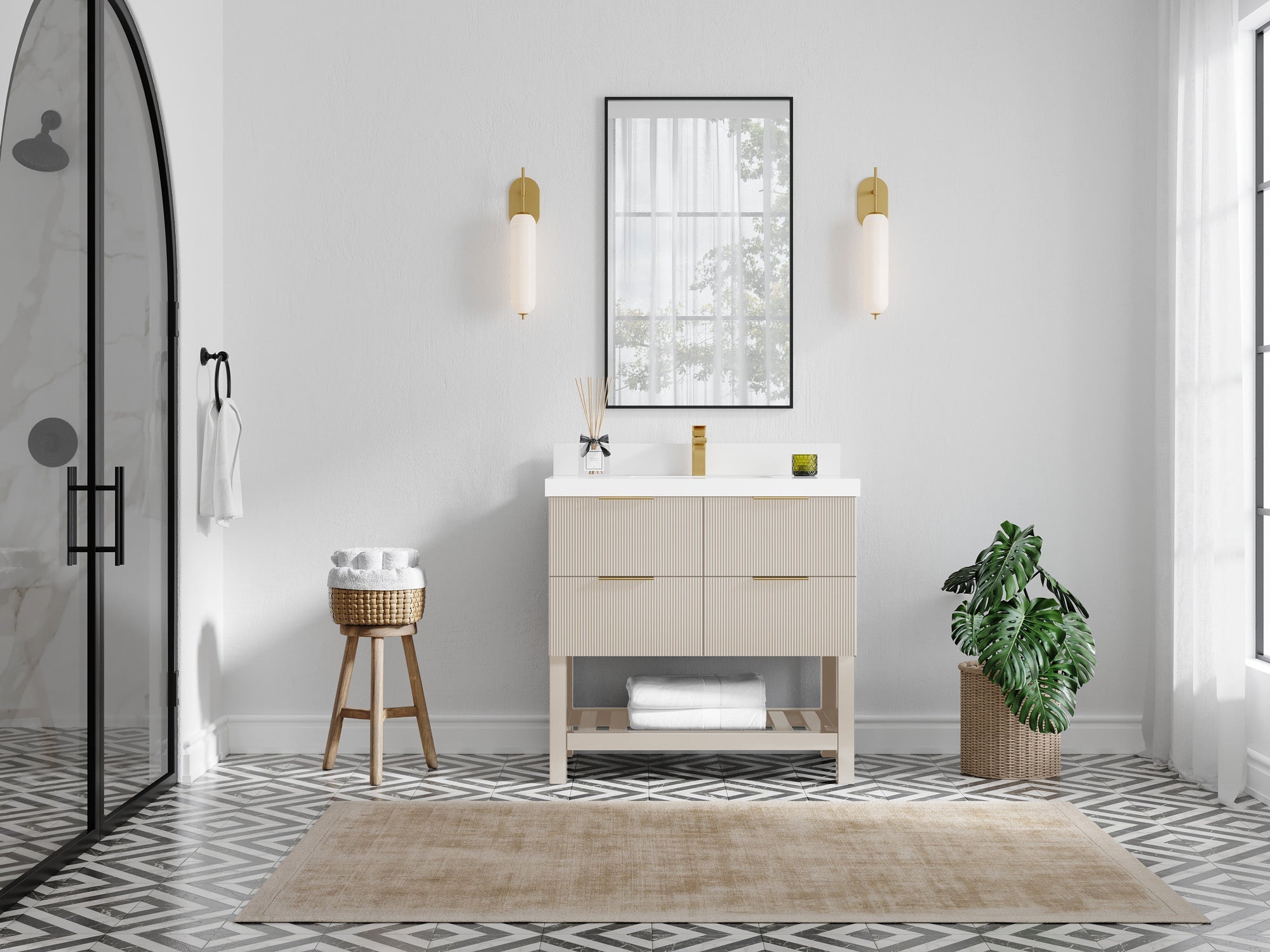 Catalina 36 in. W x 22 in. D Center Sink Bathroom Vanity - Willow Bath and Vanity