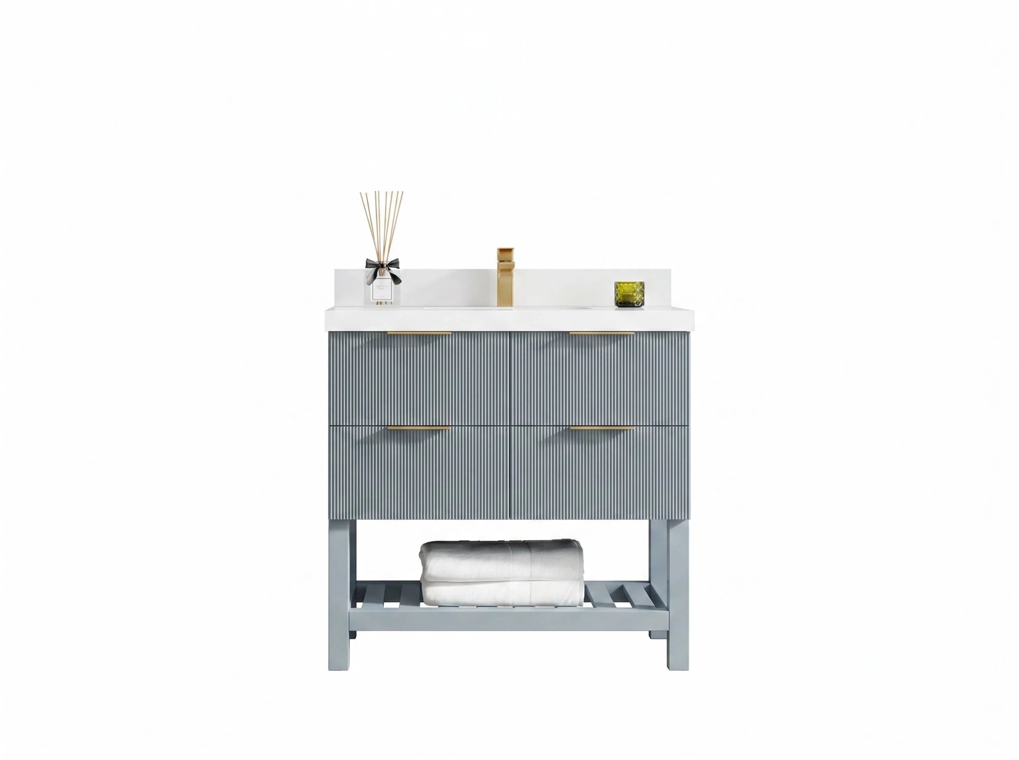 Catalina 36 in. W x 22 in. D Center Sink Bathroom Vanity - Willow Bath and Vanity