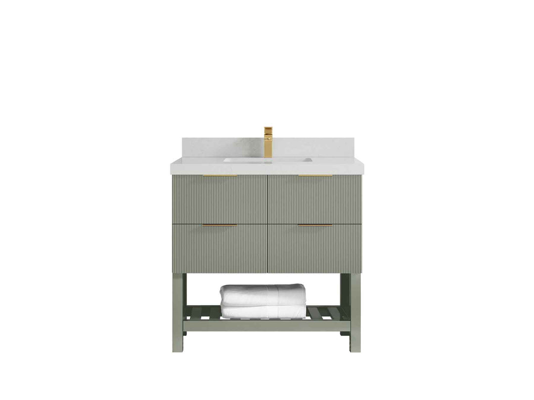 Catalina 36 in. W x 22 in. D Center Sink Bathroom Vanity - Willow Bath and Vanity