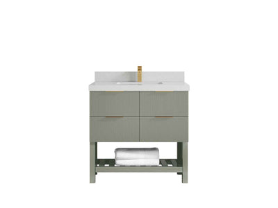 Catalina 36 in. W x 22 in. D Center Sink Bathroom Vanity - Willow Bath and Vanity