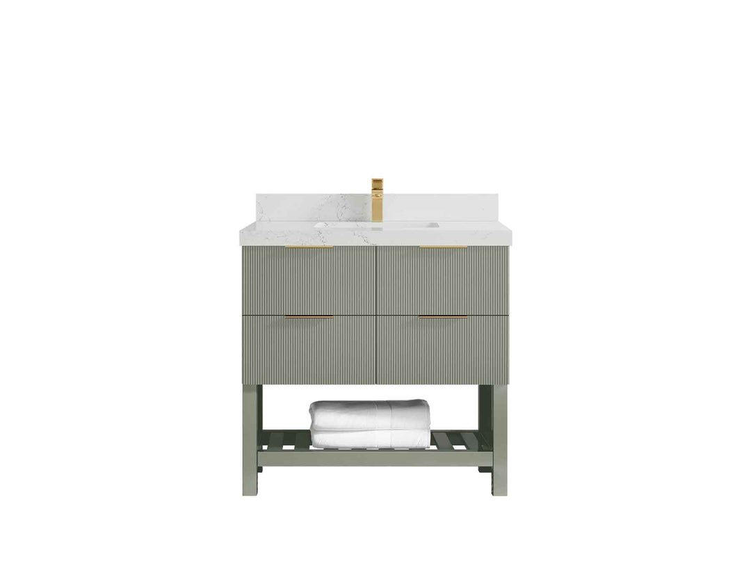 Catalina 36 in. W x 22 in. D Center Sink Bathroom Vanity - Willow Bath and Vanity