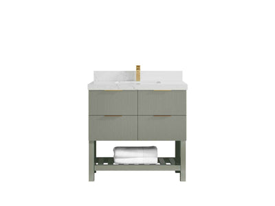 Catalina 36 in. W x 22 in. D Center Sink Bathroom Vanity - Willow Bath and Vanity