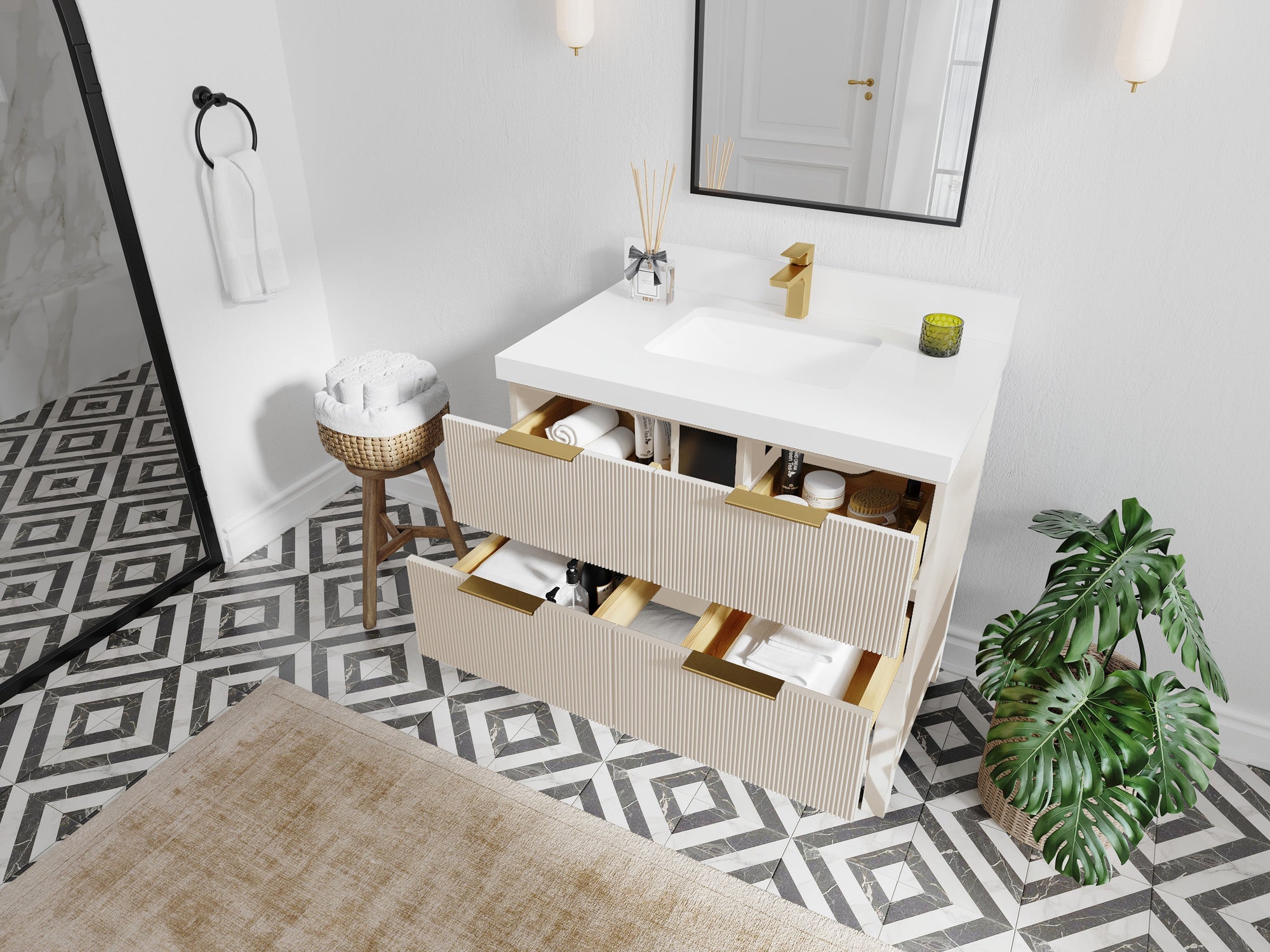 Catalina 36 in. W x 22 in. D Center Sink Bathroom Vanity - Willow Bath and Vanity