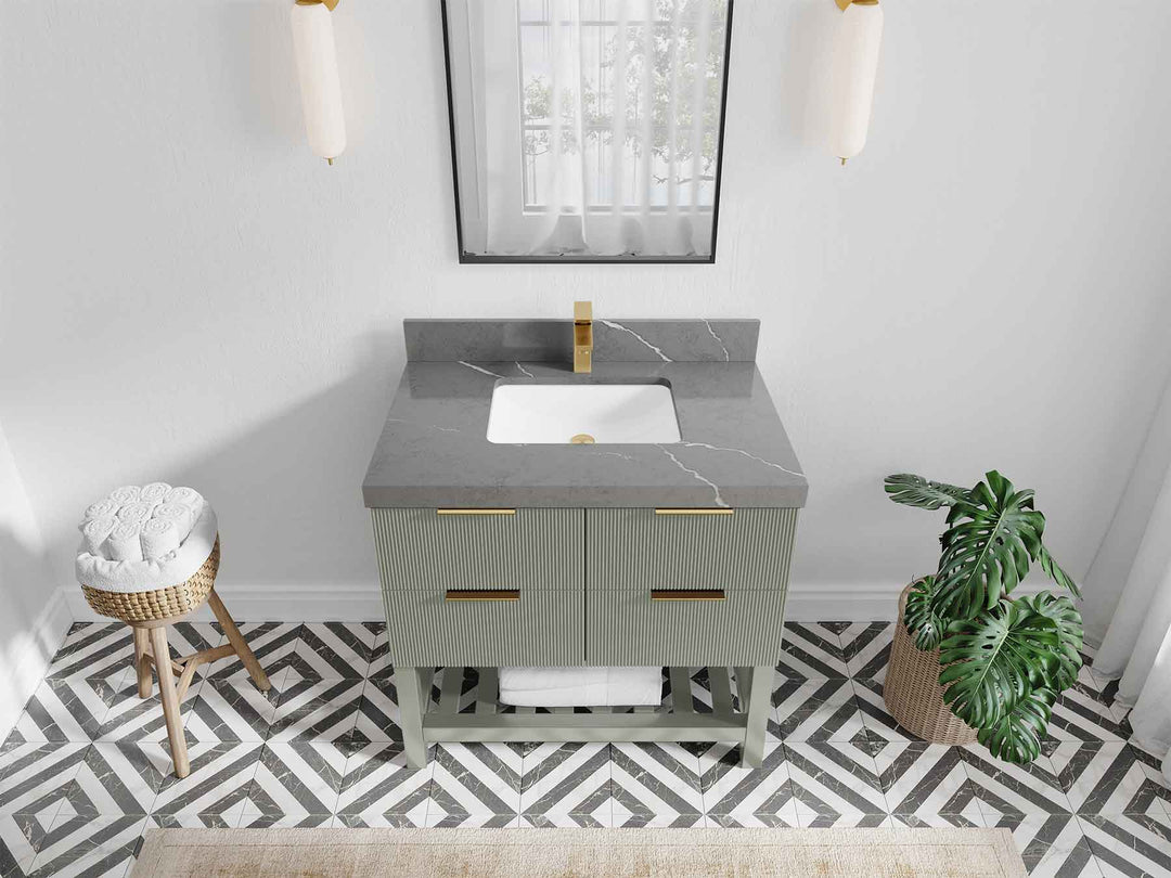 Catalina 36 in. W x 22 in. D Center Sink Bathroom Vanity - Willow Bath and Vanity