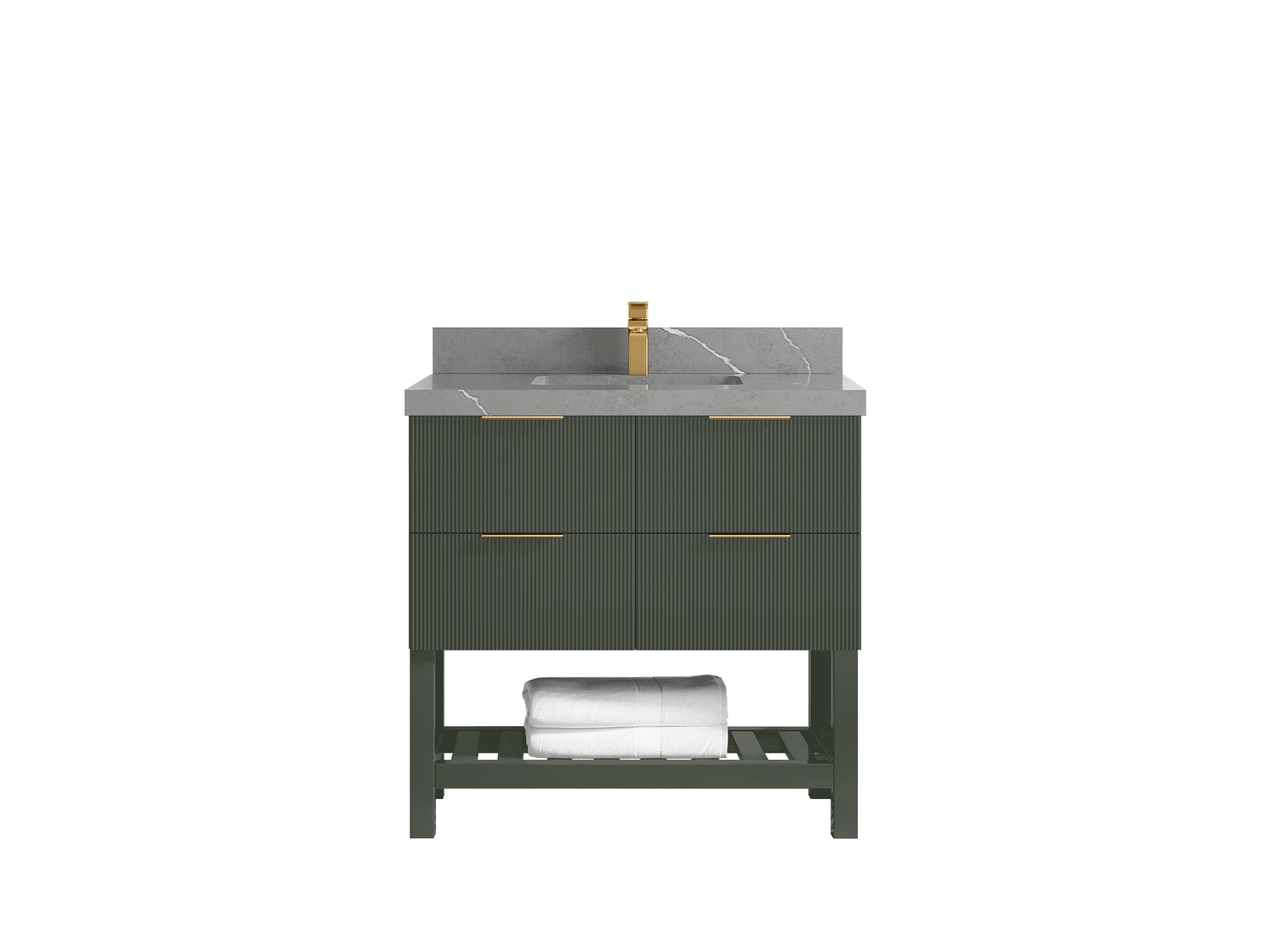 Catalina 36 in. W x 22 in. D Center Sink Bathroom Vanity - Willow Bath and Vanity